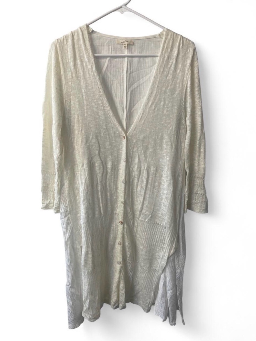 Mystree Cream Knit Cardigan Top